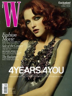 W+Korea+March+2009+cover+and+editorial+photo+David+Byun+Women+Management+New+York+Blog+Vlada+Roslyakova+cover