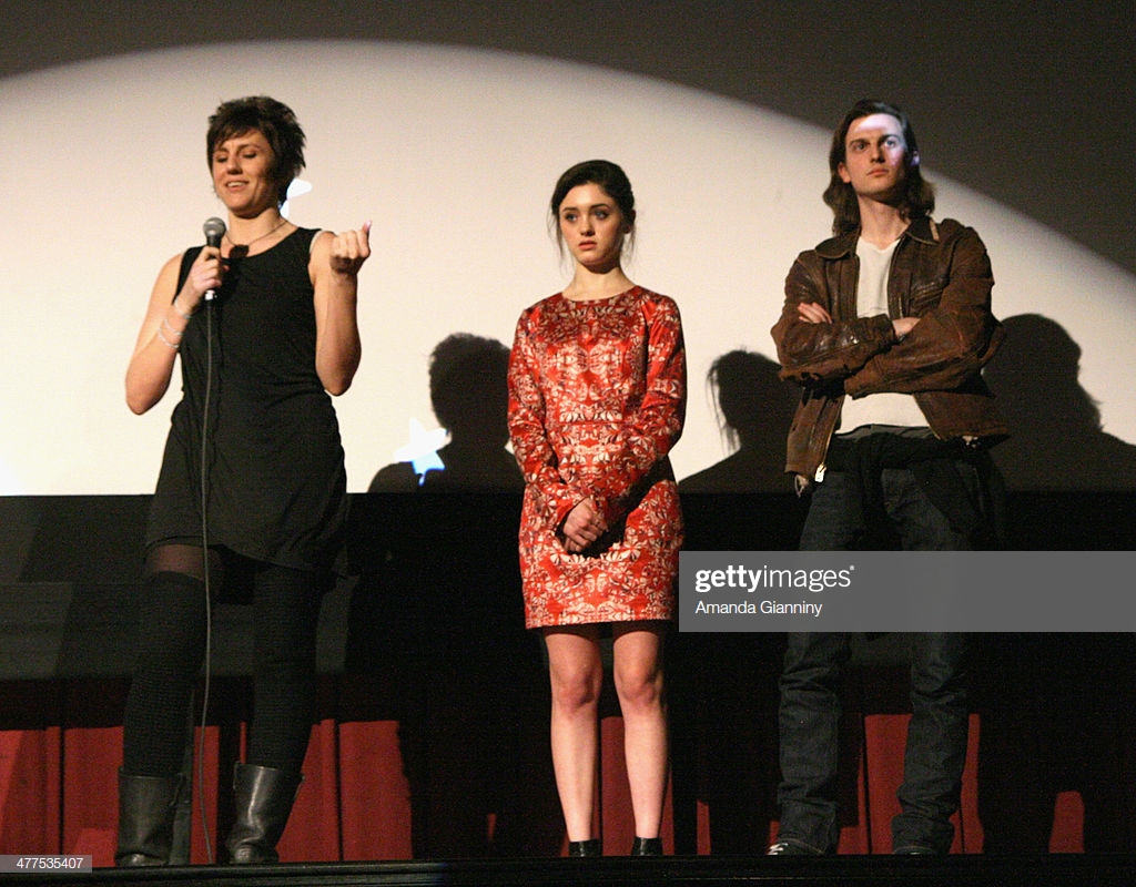 writerdirector-leah-meyerhoff-and-actors-natalia-dyer-and-peter-vack-picture-id477535407